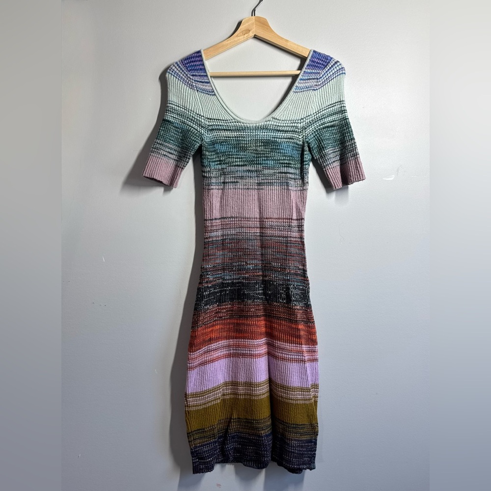 Anthropologie Multicolor Striped Knit Dress